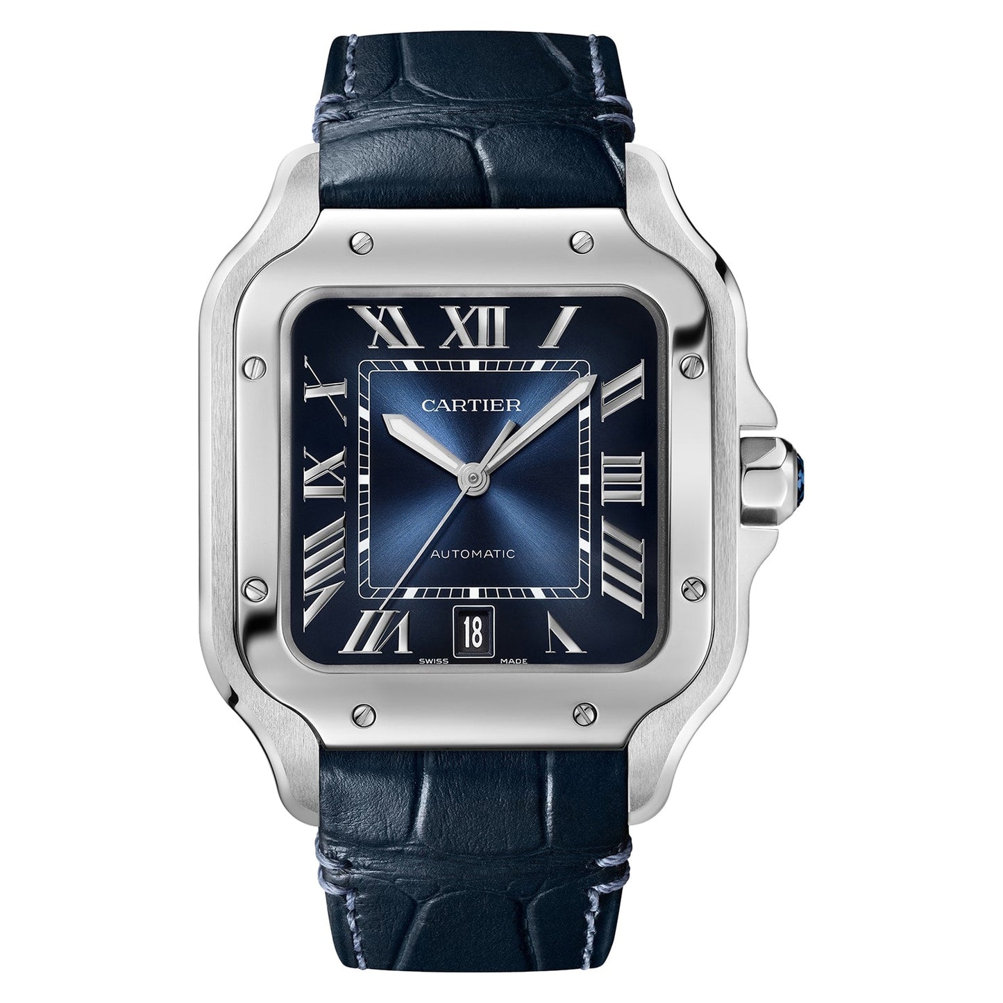 Santos de Cartier Large Model | 40mm, Steel, Blue Dial